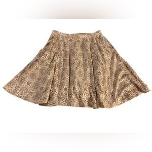 Altar’d State Skirt Womens Size Small Tan Textured Cutouts Flare Pockets Trendy